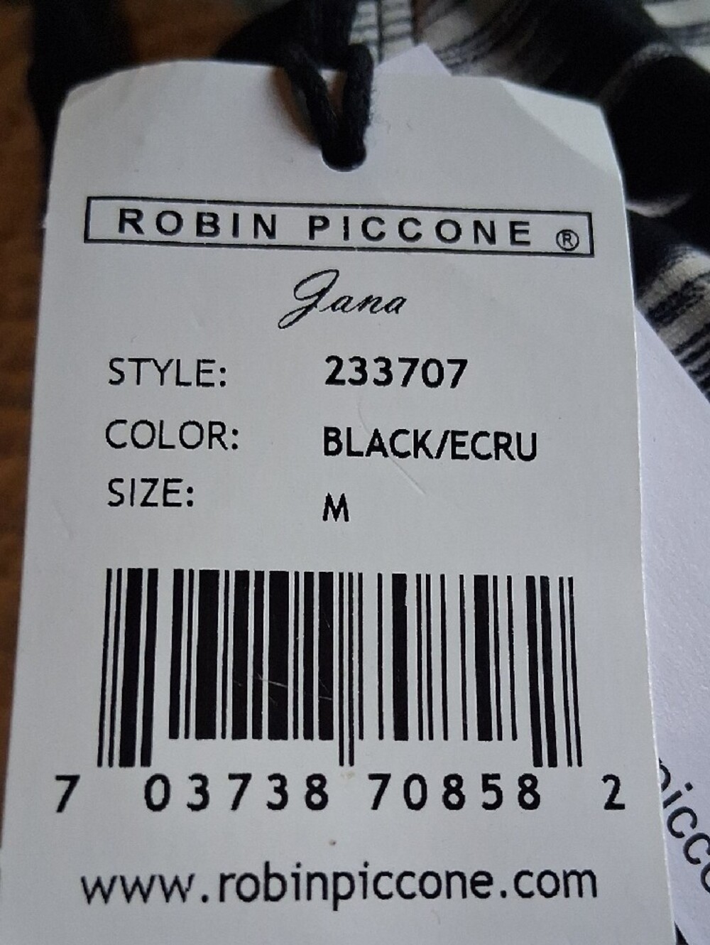 Robin Piccone Black & White Tie-Dye Bralette - Picture 6 of 6